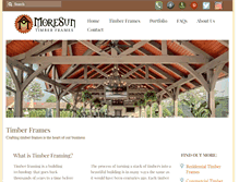 Tablet Screenshot of moresuntimberframes.com